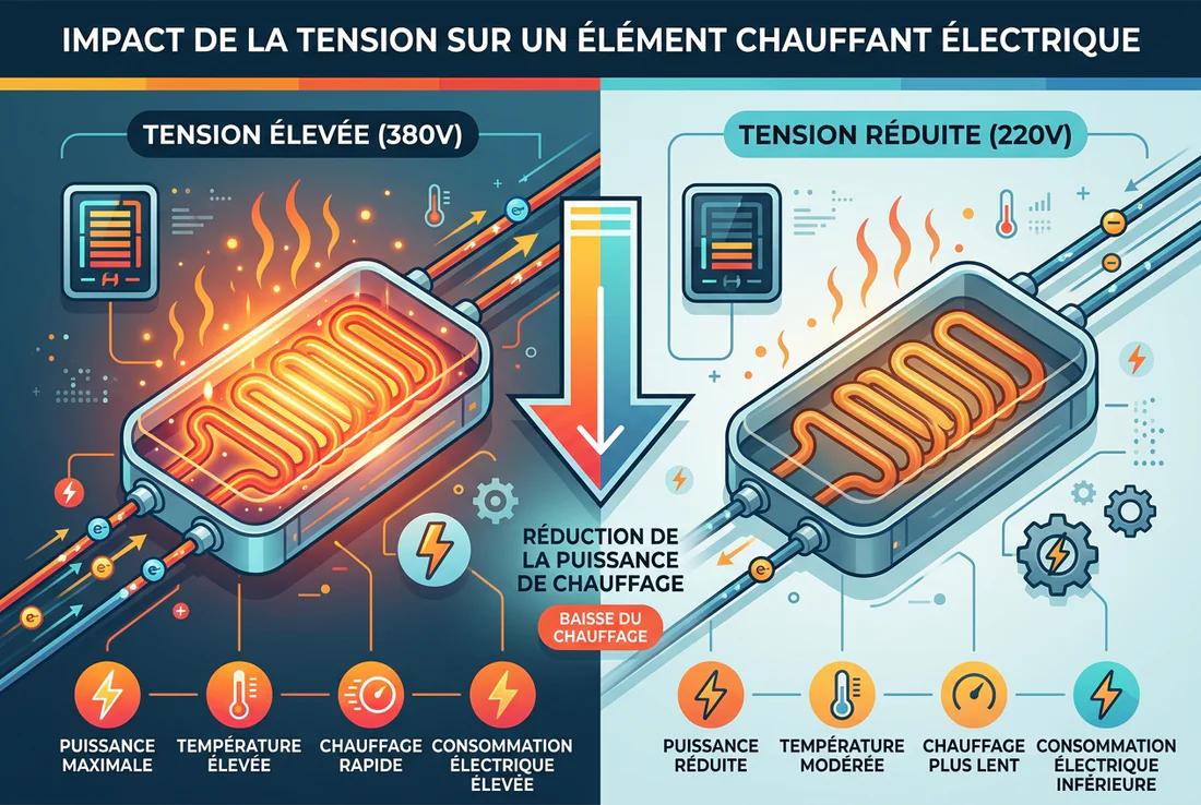 Vue détaillée du bornage et du câblage d'une résistance de cumulus.