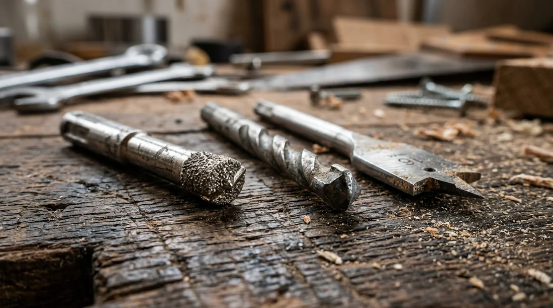 Schéma explicatif de l'expansion d'une cheville Molly derrière le carrelage et le placo.