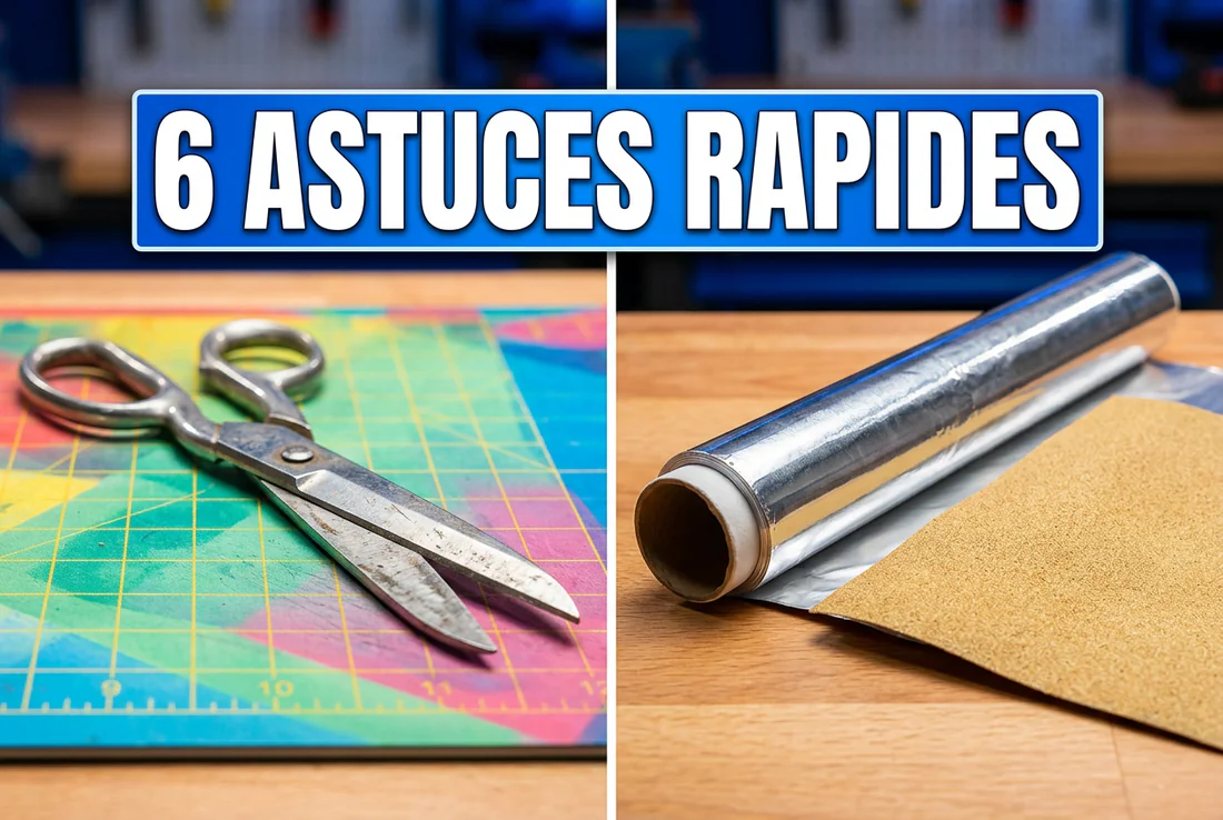 Ciseaux coupant du papier de verre pour affûter les lames
