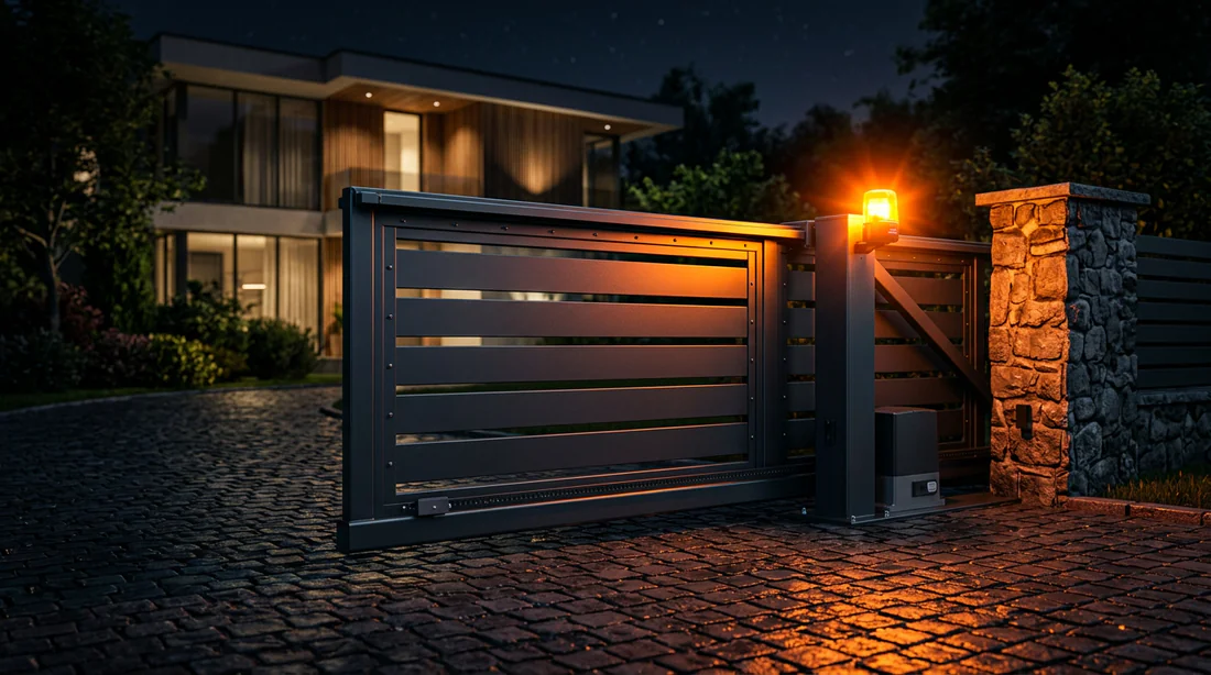 Outils de bricolage et ampoule E14 neuve pour la réparation d'un gyrophare de portail.