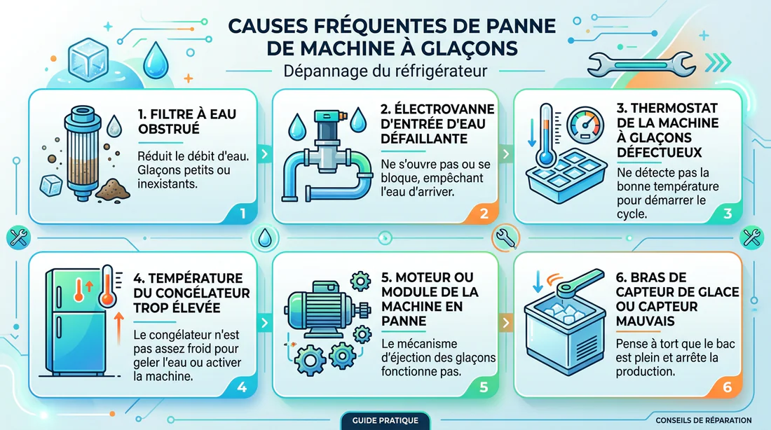 Réglage du panneau de contrôle d'un frigo Haier pour la production de glace.
