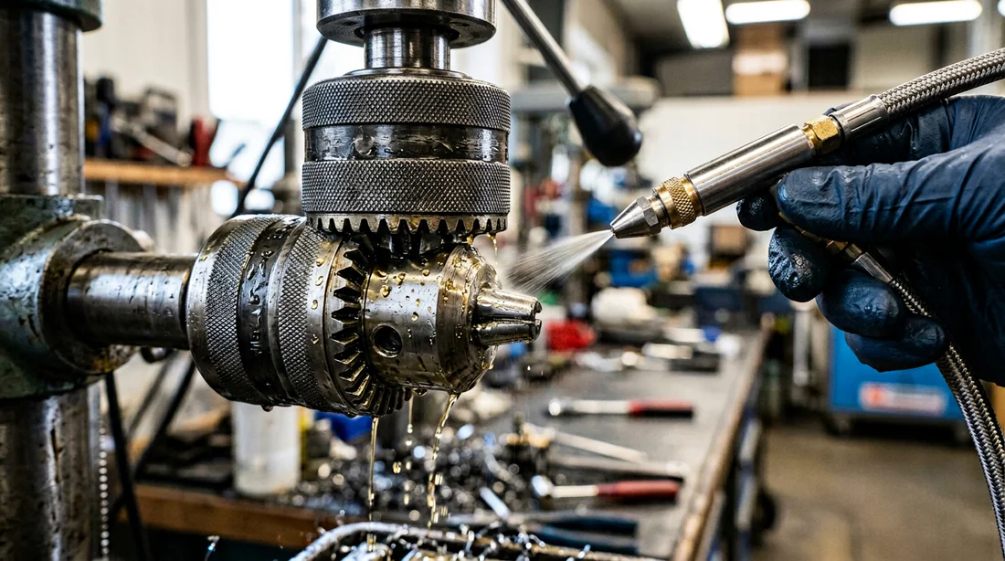 Technique du maillet en caoutchouc pour débloquer un mandrin récalcitrant.