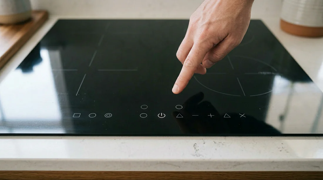 Test des composants internes d'une plaque à induction avec un multimètre.