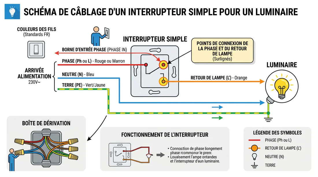 Interrupteur mural neuf parfaitement installé