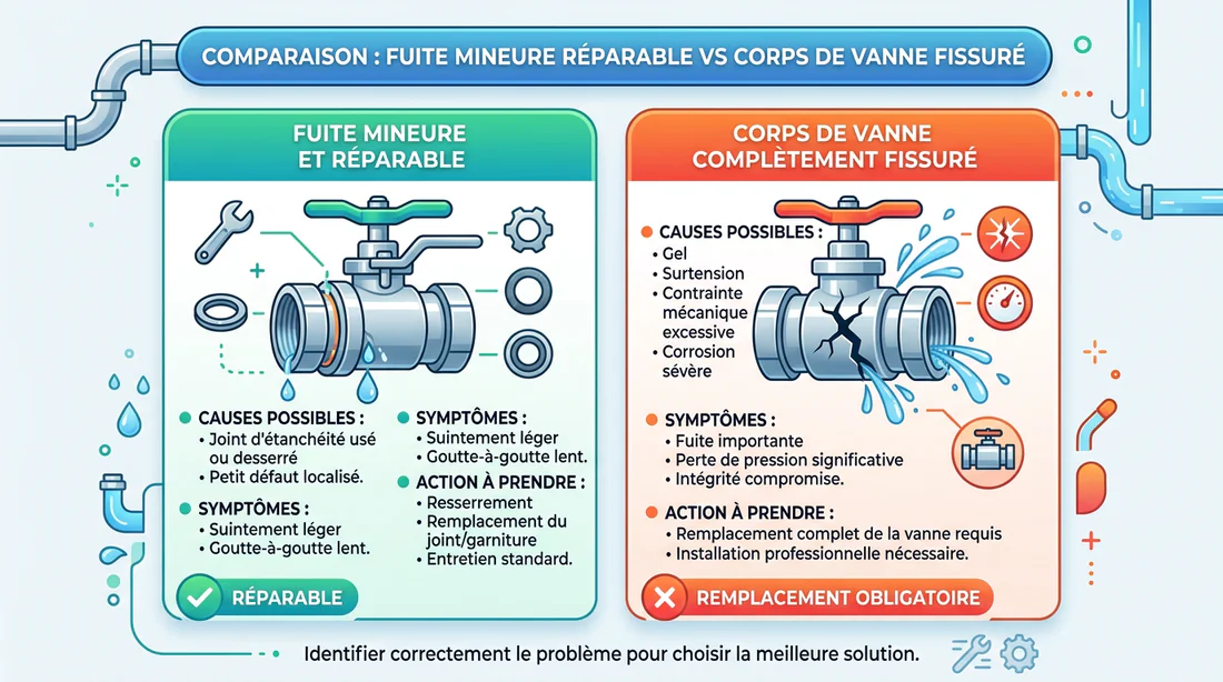 Outils indispensables pour le changement d'une vanne de plomberie.