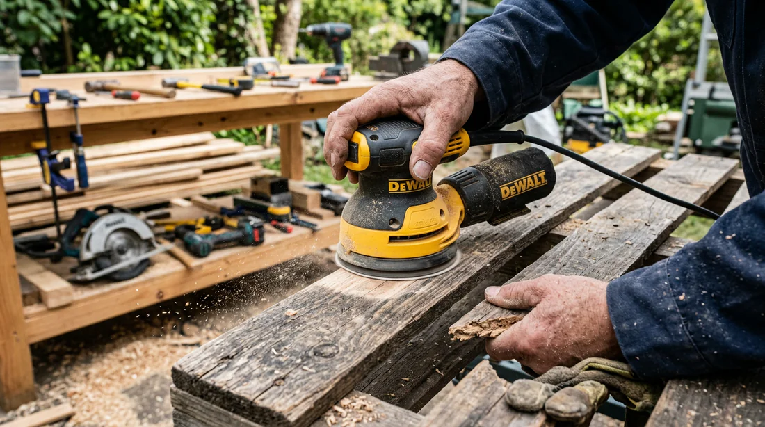 Installation et fixation des palettes sur des poteaux de jardin